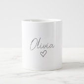 Personalisierte Girly-Geschenke-Tasse mit Name & H Jumbo-Tasse (Vorderseite)