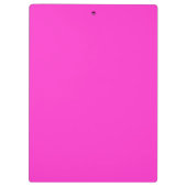 Personalisierte Girly Hot Pink Farbe Anpassen Sie  Klemmbrett (Rückseite)