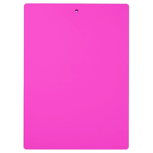 Personalisierte Girly Hot Pink Farbe Anpassen Sie  Klemmbrett (Rückseite)