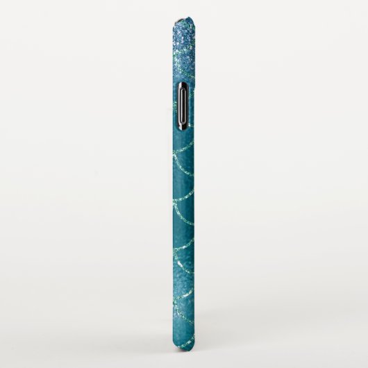 Personalisierte Girly Mermaid-Skalen iPhone Hülle (Rechte Seite)