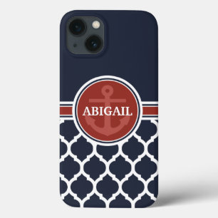 Personalisierte Girly Nautical Ankervorlage Case-Mate iPhone Hülle
