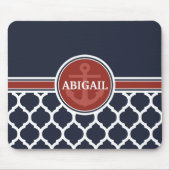 Personalisierte Girly Nautical Ankervorlage Mousepad (Vorne)
