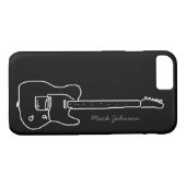 personalisierte Gitarre auf schwarz Case-Mate iPhone Hülle (Rückseite (Horizontal))