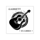 Personalisierte Gitarre Ex Libris Briefmarke der H Gummistempel (Prägung)