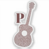 Personalisierte Gitarre individuell geschnitten Vi Aufkleber (Vorderseite)