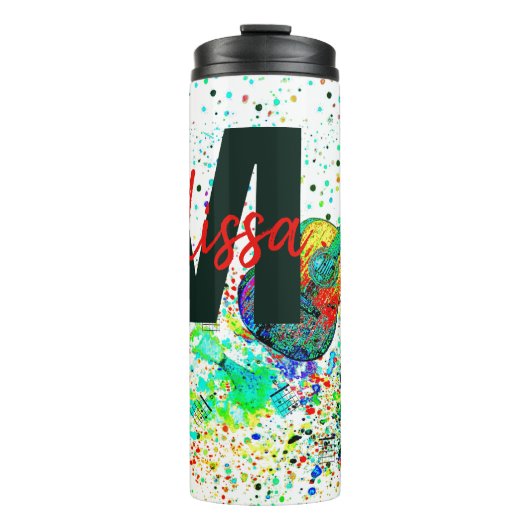 Personalisierte Gitarre und Akkorde Spritzer Therm Thermosbecher (Vorderseite)