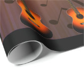 Personalisierte Gitarre und musikalische Bemerkung Geschenkpapier (Rolleneckpunkt)