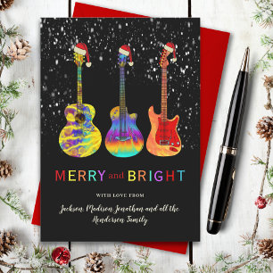 Personalisierte Gitarre Weihnachten Merry and Brig