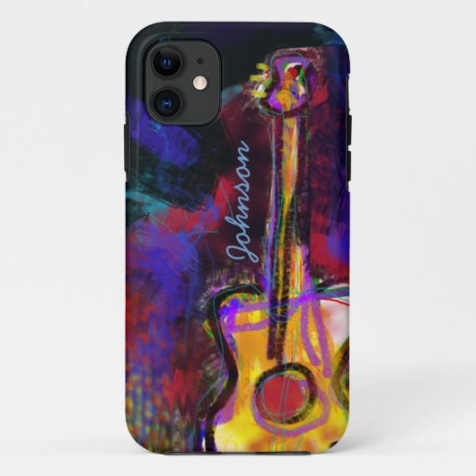 personalisierte Gitarrenmalerei Case-Mate iPhone Hülle (Rückseite)