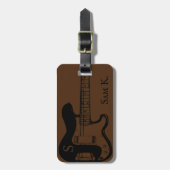 Personalisierte Gitarrenmusik Gepäckanhänger (Vorderseite vertikal)