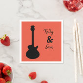 Personalisierte Gitarrenmusik Serviette (Beispiel)