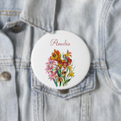 Personalisierte Gladiolen Brosche Button (Beispiel)