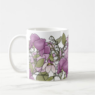 Personalisierte Gladiolen Kaffeetasse