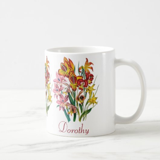 Personalisierte Gladiolen Kaffeetasse (Rechts)