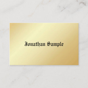 Personalisierte glamouröse Imitate Gold alte Textv Visitenkarte