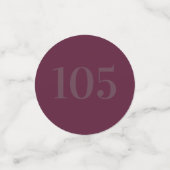 Personalisierte glamouröse Tafel Konfetti 105. (Klein Vorderseite)