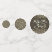 Personalisierte glamouröse Tafel Konfetti 35. (Rückseiten)