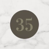 Personalisierte glamouröse Tafel Konfetti 35. (Klein Vorderseite)