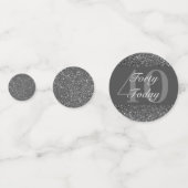 Personalisierte glamouröse Tafel Konfetti 40. (Rückseiten)