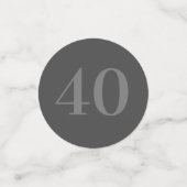 Personalisierte glamouröse Tafel Konfetti 40. (Klein Vorderseite)