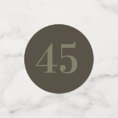 Personalisierte glamouröse Tafel Konfetti 45. (Klein Vorderseite)