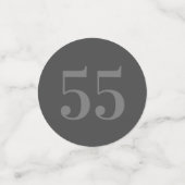 Personalisierte glamouröse Tafel Konfetti 55. (Klein Vorderseite)