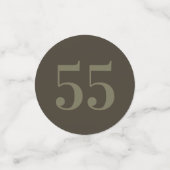 Personalisierte glamouröse Tafel Konfetti 55. (Klein Vorderseite)