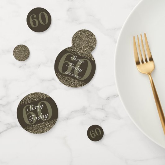 Personalisierte glamouröse Tafel Konfetti 60. (Gruppe)