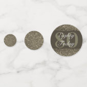 Personalisierte glamouröse Tafel Konfetti 80. (Rückseiten)