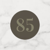 Personalisierte glamouröse Tafel Konfetti 85. (Klein Vorderseite)