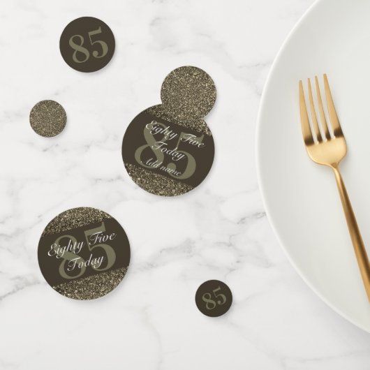 Personalisierte glamouröse Tafel Konfetti 85. (Gruppe)