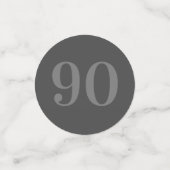 Personalisierte glamouröse Tafel Konfetti 90. (Klein Vorderseite)