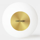 Personalisierte, glänzende metallische Goldstruktu Tischtennisball (Vorderseite)