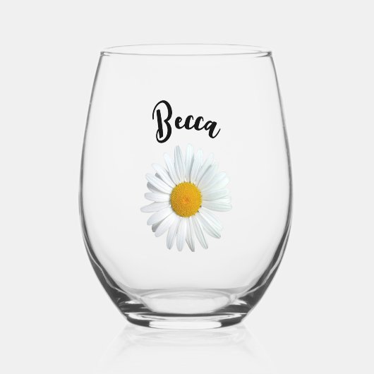Personalisierte Glas mit aufgeräumter weißer Marge (Vorderseite)