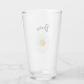 Personalisierte Glasblume Perky White Daisy Glas (Rückseite)