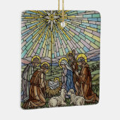 Personalisierte Glasmalerei-Weihnachtskrippe Keramikornament (Rechts)