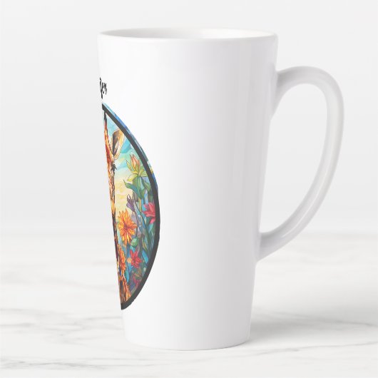 Personalisierte Glass Giraffe Milchtasse (Rechts)