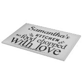 Personalisierte Glasschneidplatte Schneidebrett (Ecke)