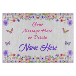 Personalisierte Glasschneidplatten für die Mama, O Schneidebrett