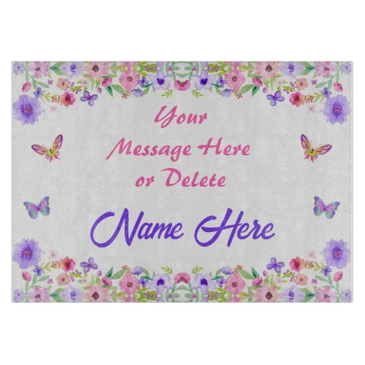 Personalisierte Glasschneidplatten für die Mama, O Schneidebrett (Vorderseite)