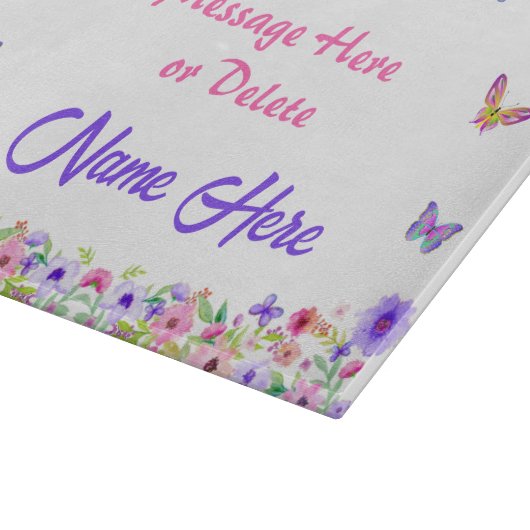 Personalisierte Glasschneidplatten für die Mama, O Schneidebrett (Ecke)