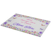 Personalisierte Glasschneidplatten für die Mama, O Schneidebrett (Ecke)