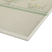 Personalisierte Glastafel Gelb Rosen Schneidebrett (Ecke)