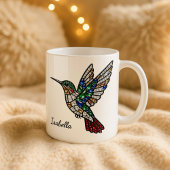 Personalisierte Glasvogelkolibri-Kaffeetasse Kaffeetasse