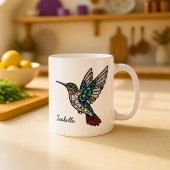 Personalisierte Glasvogelkolibri-Kaffeetasse Kaffeetasse