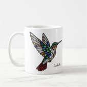 Personalisierte Glasvogelkolibri-Kaffeetasse Kaffeetasse (Links)