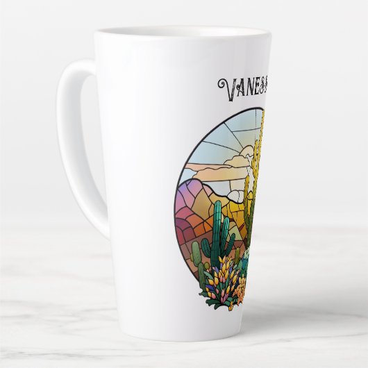 Personalisierte Glaswüste Milchtasse (Linke Ecke)