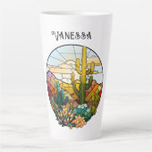 Personalisierte Glaswüste Milchtasse (Vorderseite)