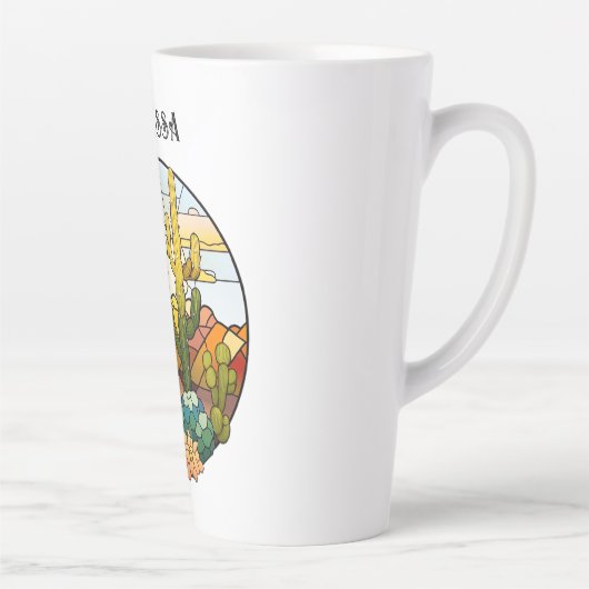 Personalisierte Glaswüste Milchtasse (Rechts)