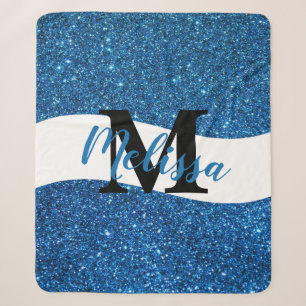 Personalisierte Glitter-Sherpa-Decke Sherpadecke